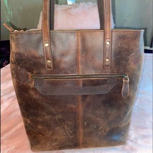Vintage brown leather purse
